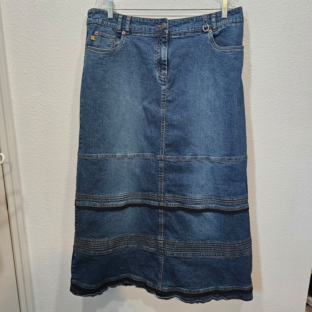 Y2K Louie by‎ Anthropologie Denim Skirt Women's Size 16